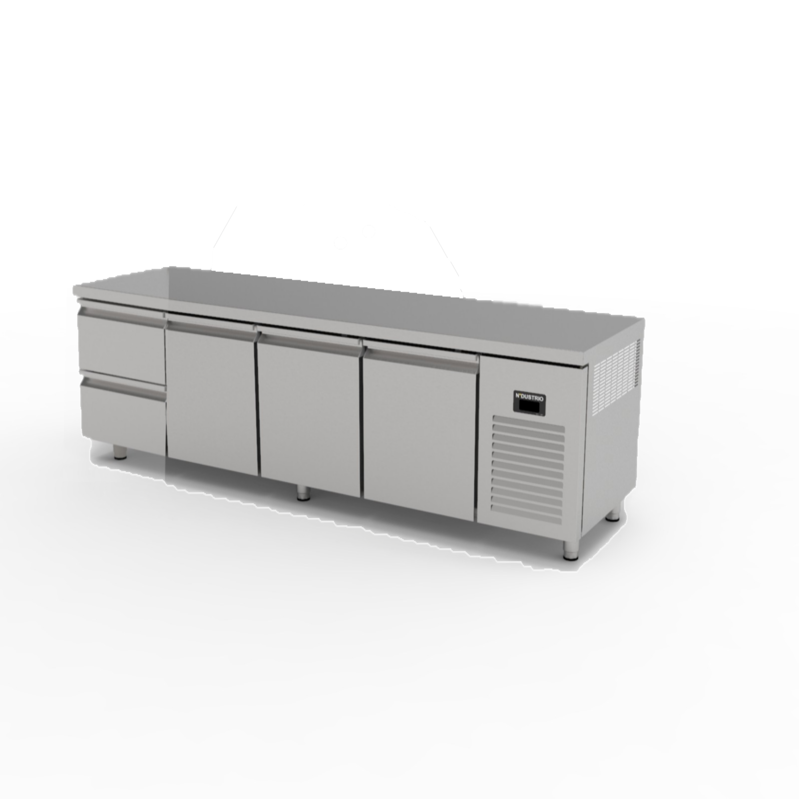 Ndustrio TNS-64-2D Tezgah Tip Snack Derin Dondurucu, 2 Çekmeceli, 3 Kapılı