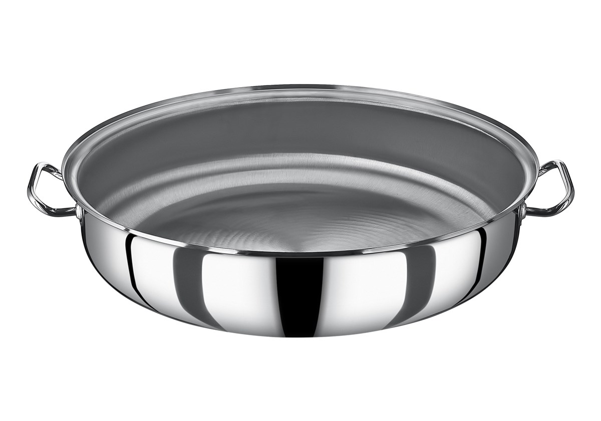 Net Çelik Çift Saplı Tava, 50*12, Kapaksız