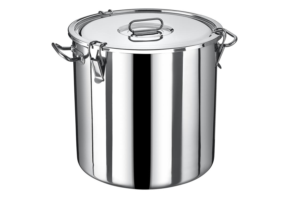 Net Çelik Yemek Taşıma Kovası, Tabansız, Silikon Contalı, 40*40 cm