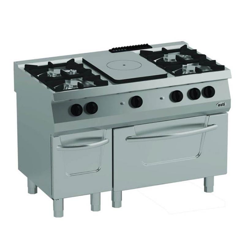 Öztiryakiler 700 Seri OSOGF 12070 L 4 Gözlü Fırınlı Kuzine, 120x70x85 cm, Gazlı