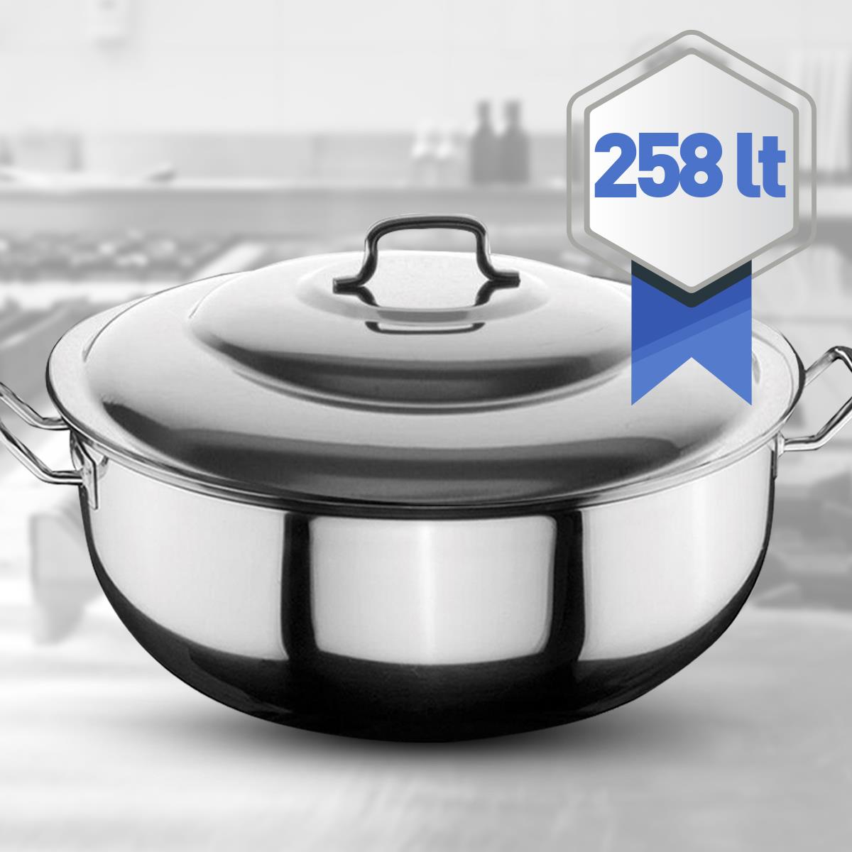 Öztiryakiler Kapaklı Helvane Tencere, 100x35 cm, 258 L