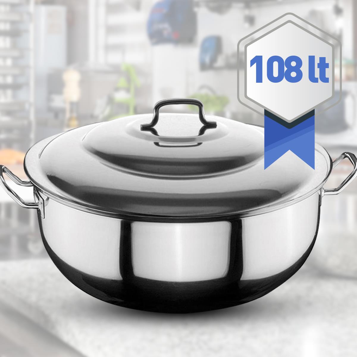 Öztiryakiler Kapaklı Helvane Tencere, 70x30 cm, 108 L