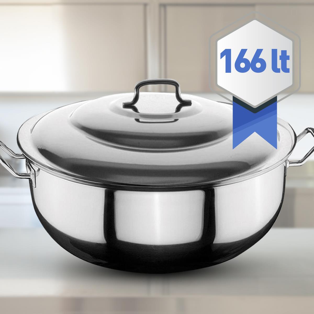 Öztiryakiler Kapaklı Helvane Tencere, 90x30 cm, 166 L