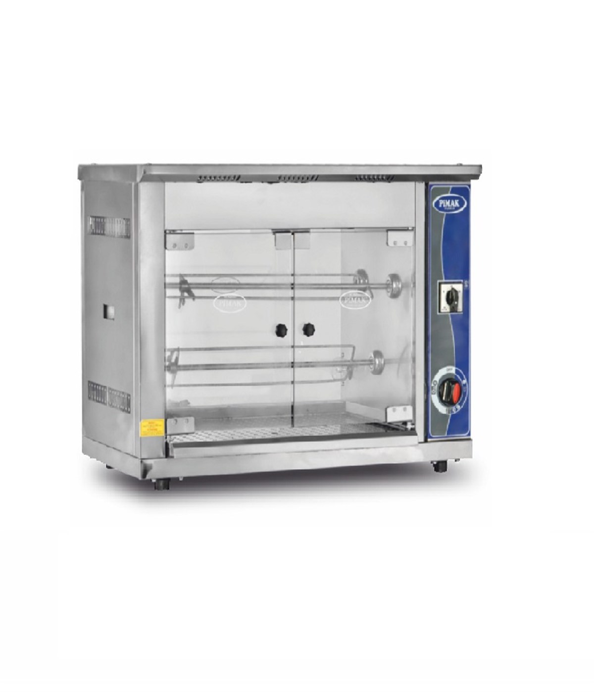 Pimak Set Üstü Piliç Çevirme Makinesi, Elektrikli, 9 Piliç Kapasiteli 