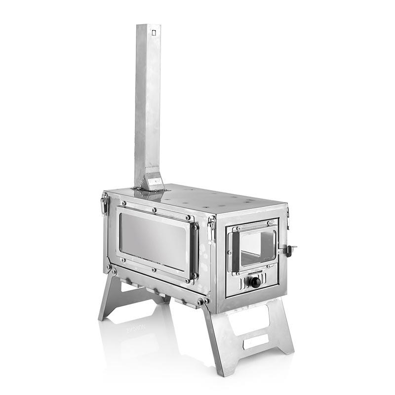 Remta KM02 Paslanmaz Çelik Mini Katlanır Kamp Çadır Sobası