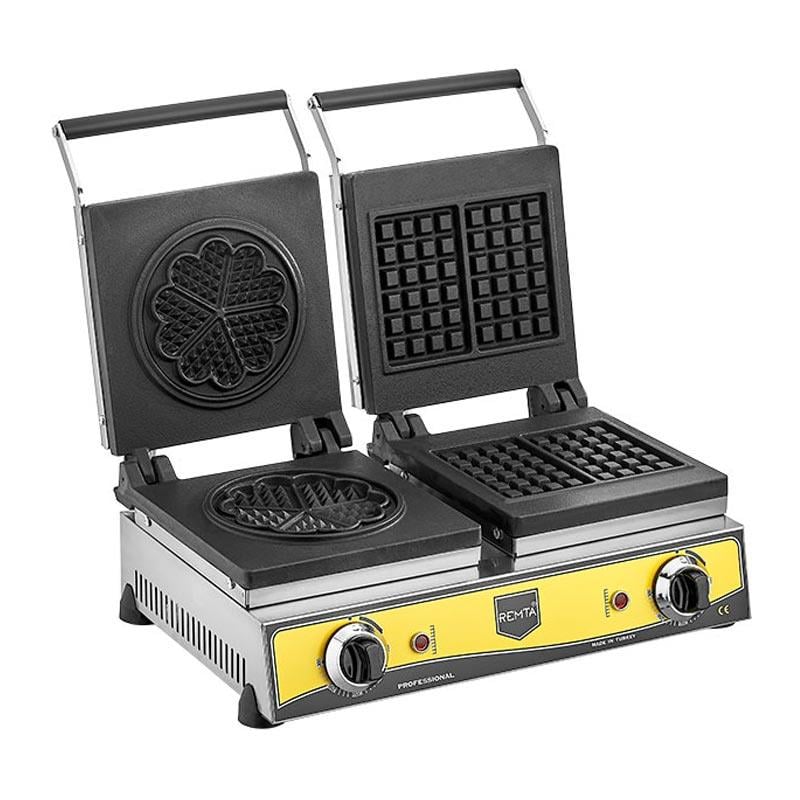 Remta W20 Çiftli Kare+Çiçek Model Waffle Makinesi, 16 cm, Elektrikli W20