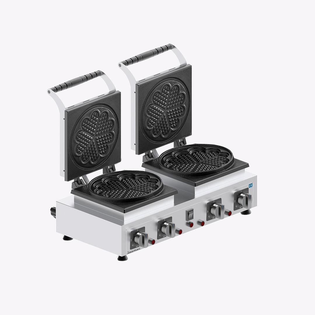 Seamac Küçük Çiçek Model Çiftli Waffle Makinesi 