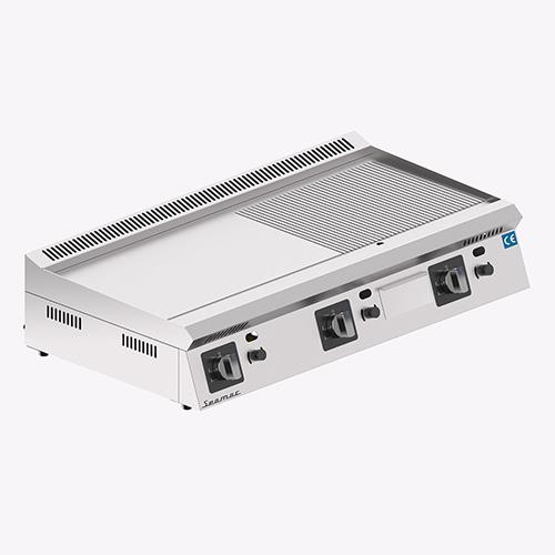 Seamac Özel Seri Doğalgazlı/Tüplü Playt Izgara 120 cm, Yarı Oluklu Yüzey
