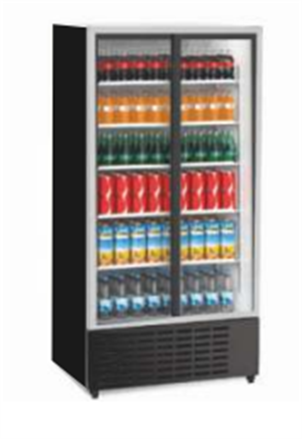 Senox SDS-1010 DC 2 CF Kanopisiz Sürgülü Kapı, Dik Tip Şişe Soğutucu Dolap, 2 Kapılı, 903/816 Litre, Siyah