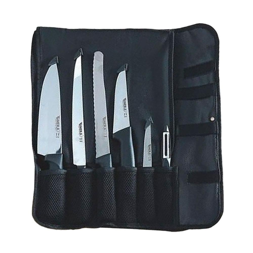 Sinerji Premium Gastronomi Rulo Çantalı Bıçak Seti 6+1