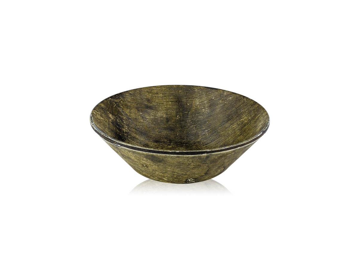 Tria Hibrit Ahşap Rölyefli Yuvarlak Kase 27 cm