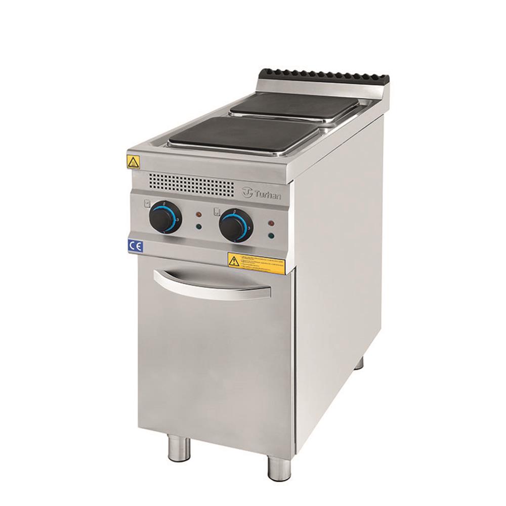 Turhan Çelik 2'li Dolaplı Elektrikli Kare Ocak , 40 x 93 x 85 cm, TC.9OCE400