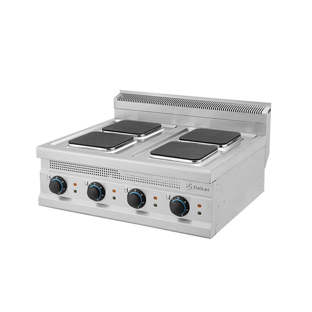 Turhan Çelik 4'lü Elektrikili Kare Ocak , 80 x 70 x 30 cm, TC.7OCE801