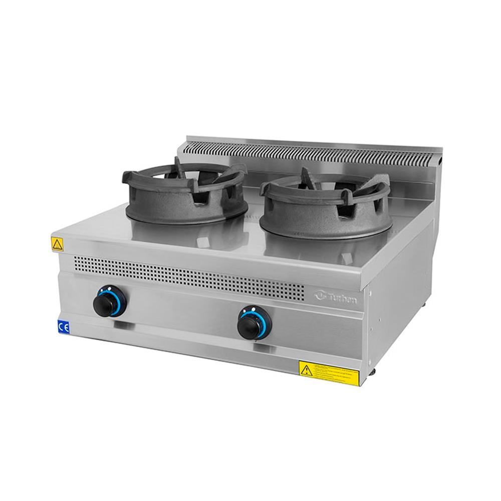 Turhan Çelik, Gazlı Çiftli Wok Ocak , 80 x 70 x 30 cm, TC.7WG800