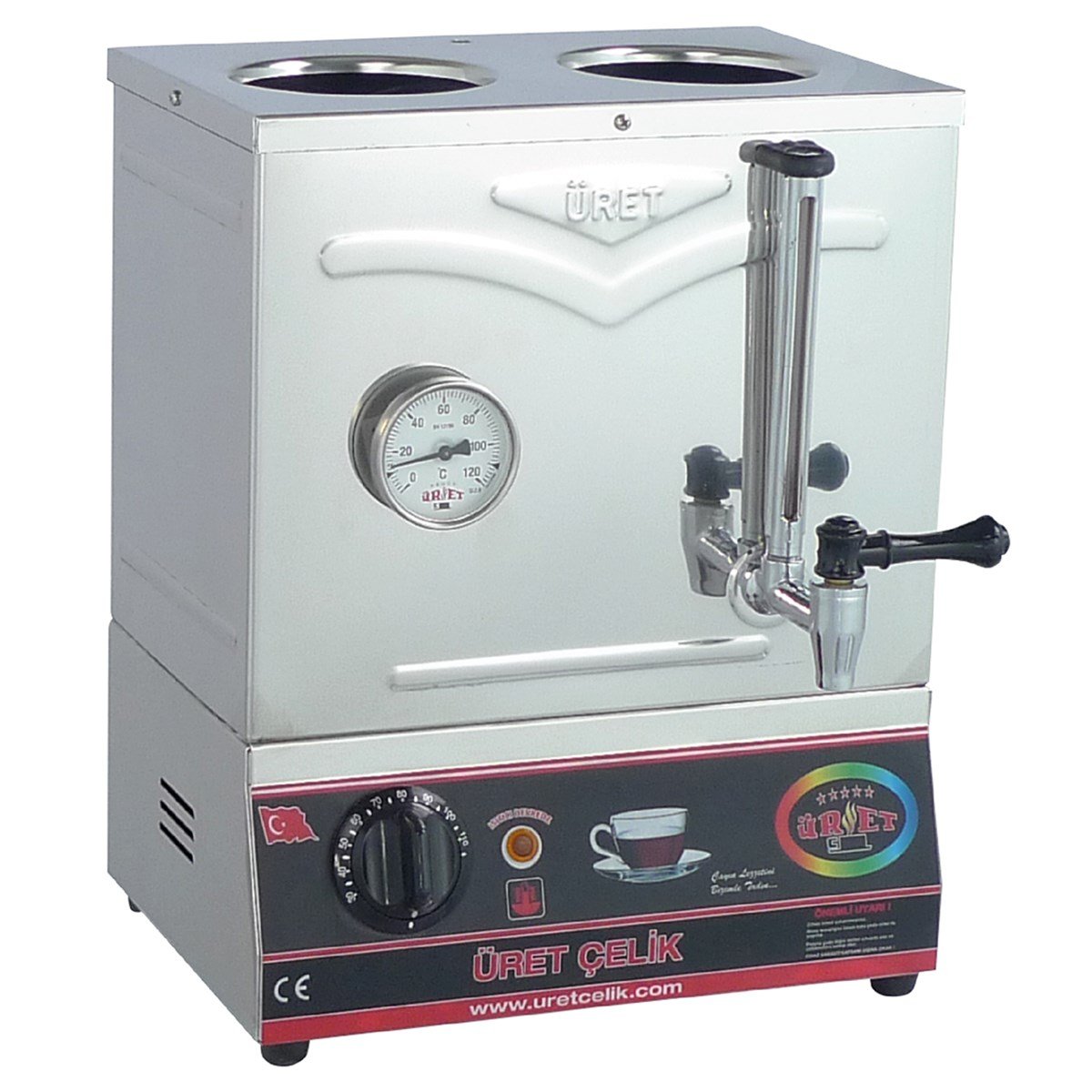 Üret 30'Luk Pleytsiz Kahveci Kazanı, 15 Litrelik, Elektrikli