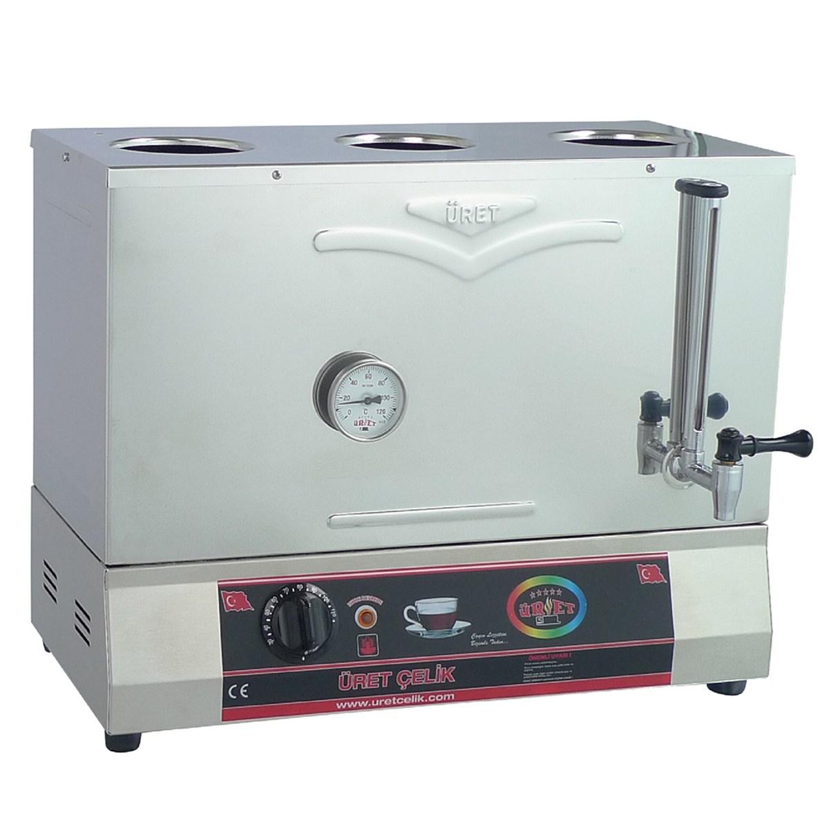 Üret 80'Lik Pleytsiz Kahveci Kazanı, 74 Litrelik, Elektrikli