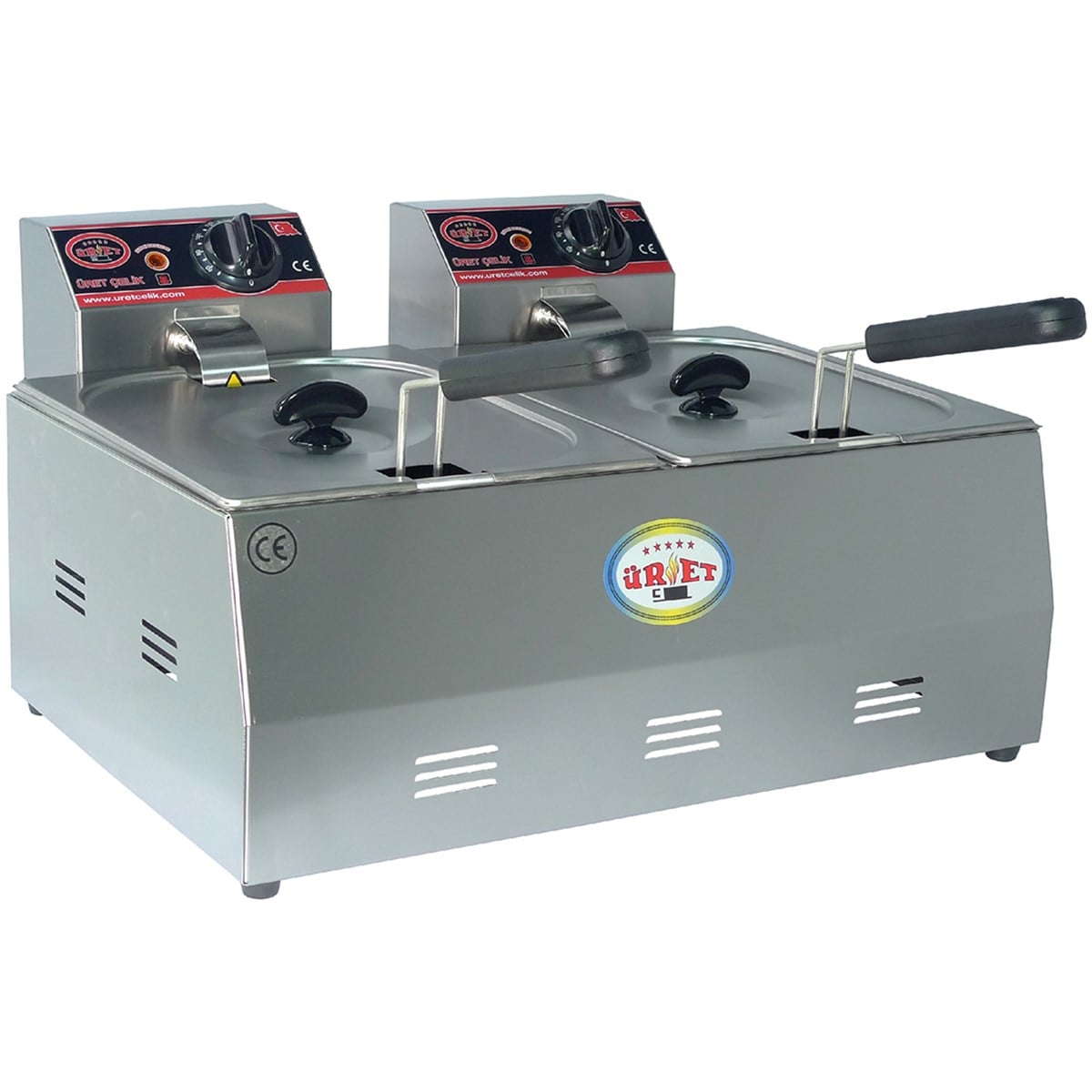 Üret 8+8 Litre Set Üstü Fritöz, Elektrikli