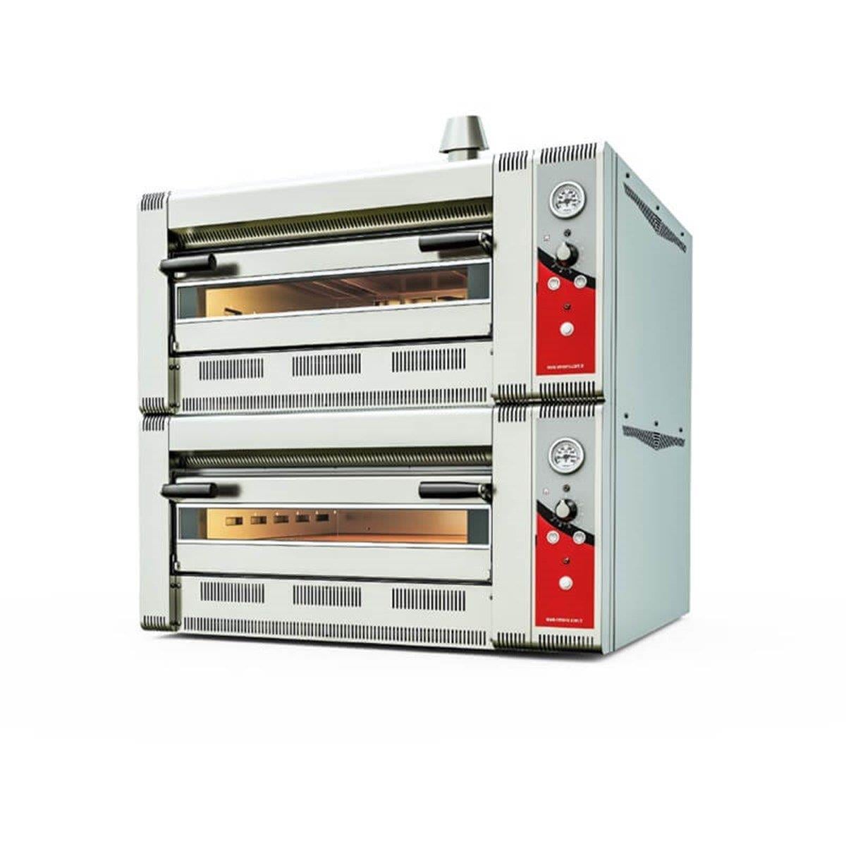 Venarro Çift Katlı Gazlı Pizza Fırını 34 cm x 4+4 Pizza Kapasiteli DYP-4+4 GS 
