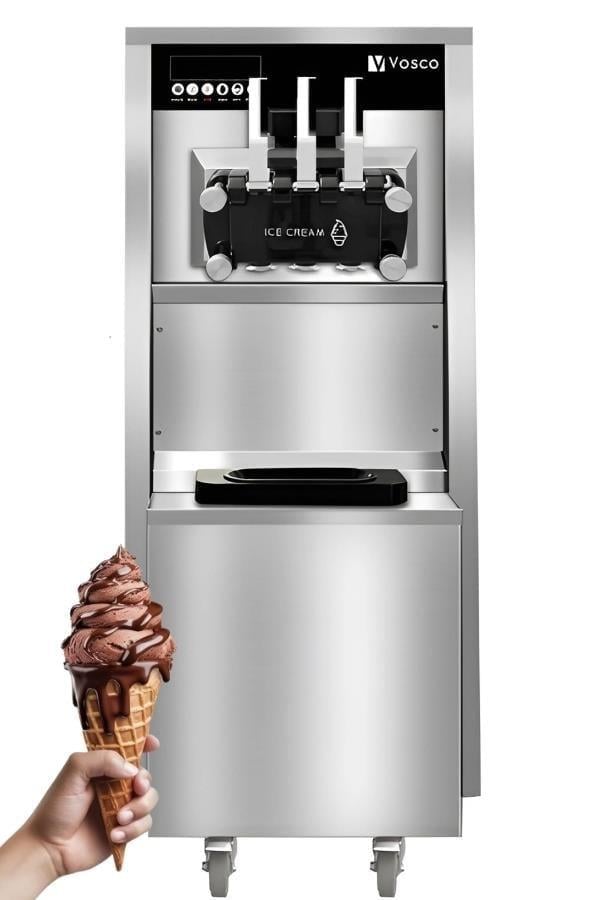 Vosco Pro Silver Soft Dondurma Makinesi Üç Kollu (VXY-P965S)