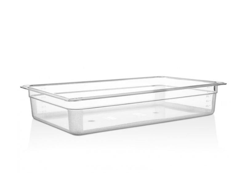 World Plas Polikarbon Gatronom Küvet, 1/1-100 mm, Şeffaf