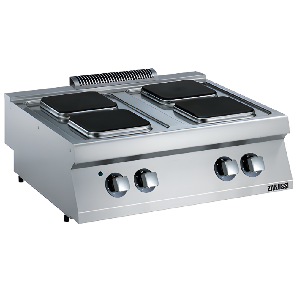 Zanussi 4'lü Kare Pleyt Elektrikli Set Üstü Ocak, 800x700x250 mm, 372017