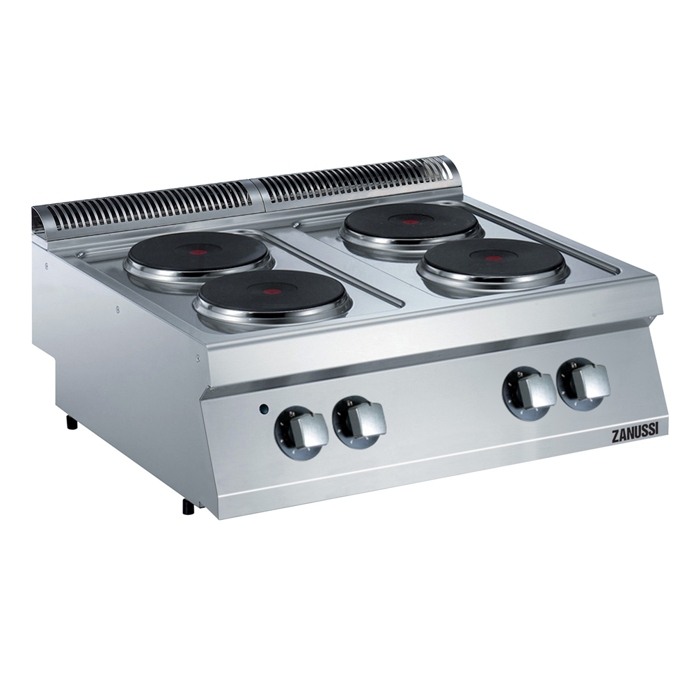 Zanussi 4'lü Yuvarlak Pleyt Elektrikli Set Üstü Ocak, 800x700x250 mm, 372015