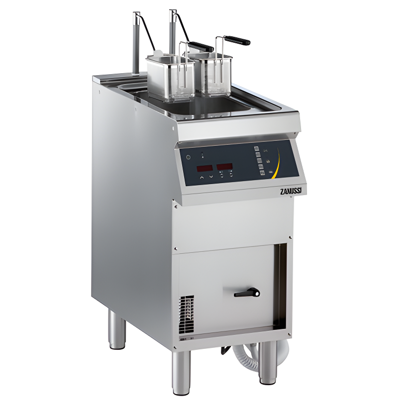 Zanussi Dolaplı 2 Sepetli 20 lt Elektrikli Programlanabilir Makarna Haşlama Makinesi, 400x700x850, 372100