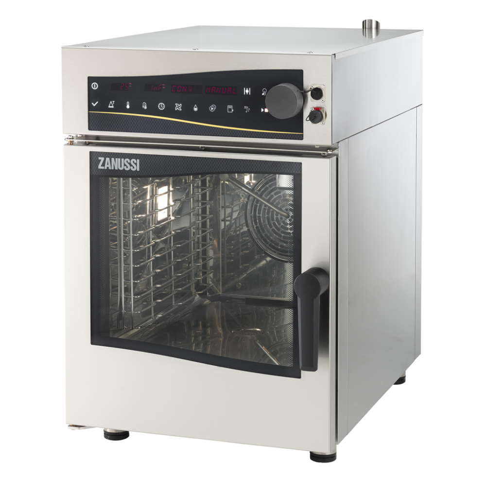 Zanussi Eazy Kompakt, Temizleme Sistemli GN 1/1 Elektrikli, 6 Tepsili Konveksiyonel Fırın, 240009, (Soldan Menteşeli)