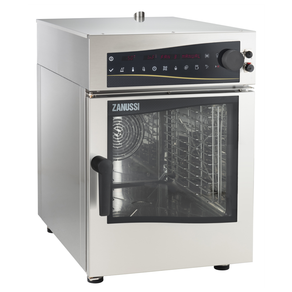 Zanussi Eazy Kompakt, Temizleme Sistemli GN 1/1 Elektrikli, 6 Tepsili Konveksiyonel Fırın, 240010, (Sağdan Menteşeli)