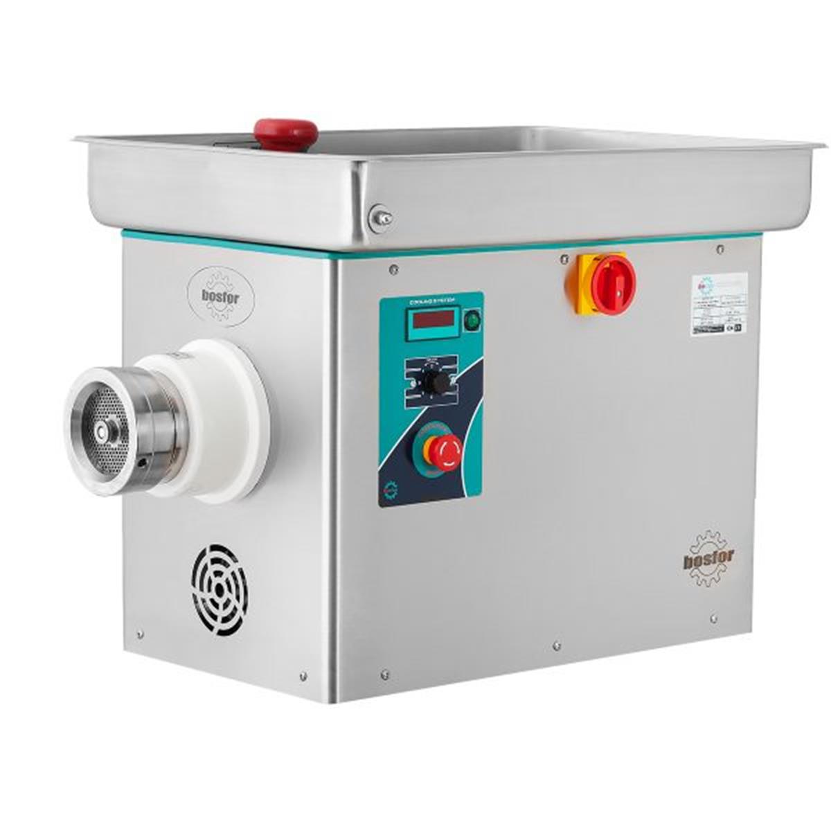 Bosfor UKME-32PTS Euro Serisi Soğutmalı Et Kıyma Makinesi, Komple Paslanmaz  No:32