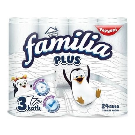 Familia Plus 3 Katlı Tuvalet Kağıdı 24'lü
