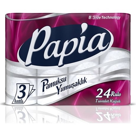 Papia Tuvalet Kağıdı B-Sided 24'lü 3 Katlı