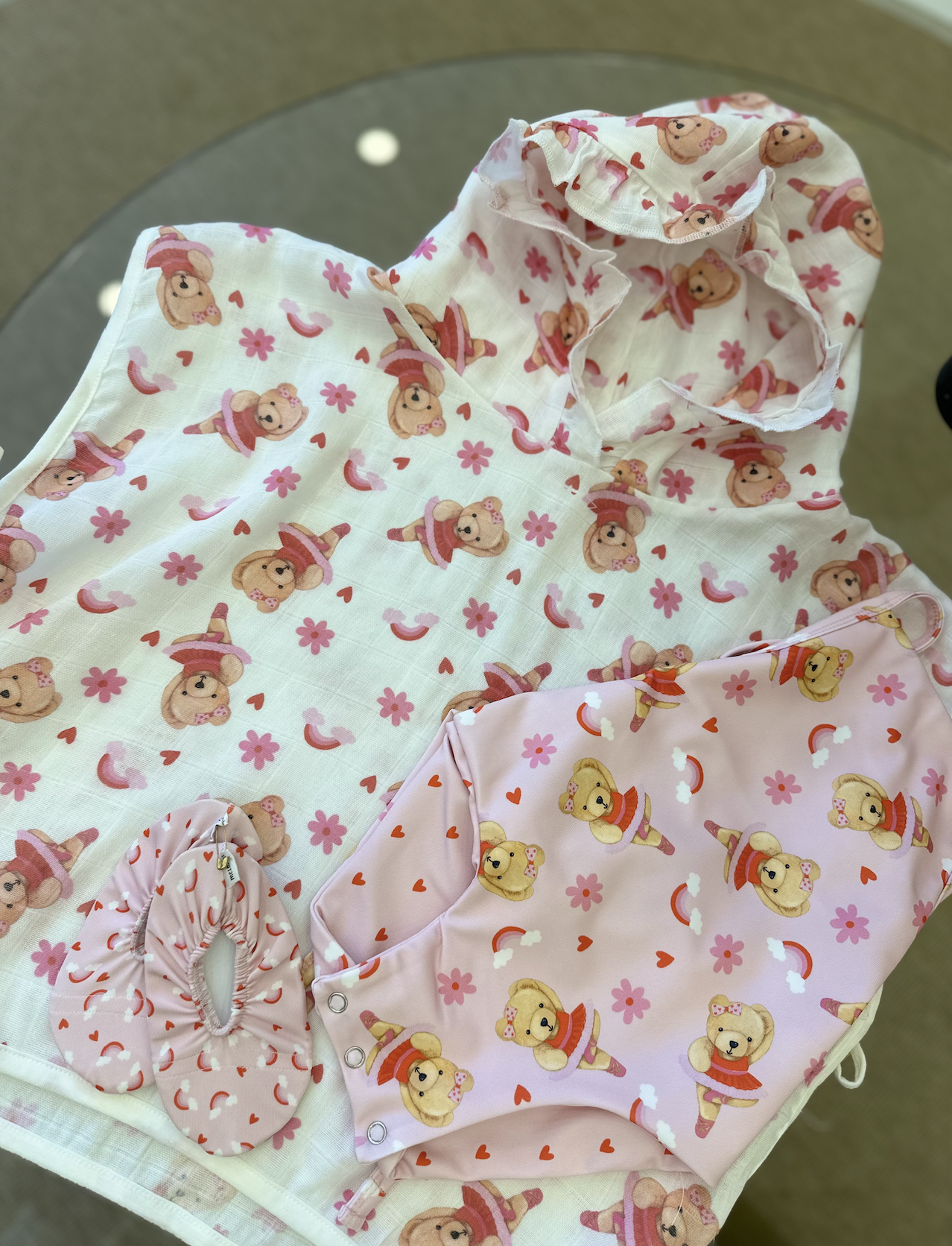 Baby Bear Organik bambu müslin panço