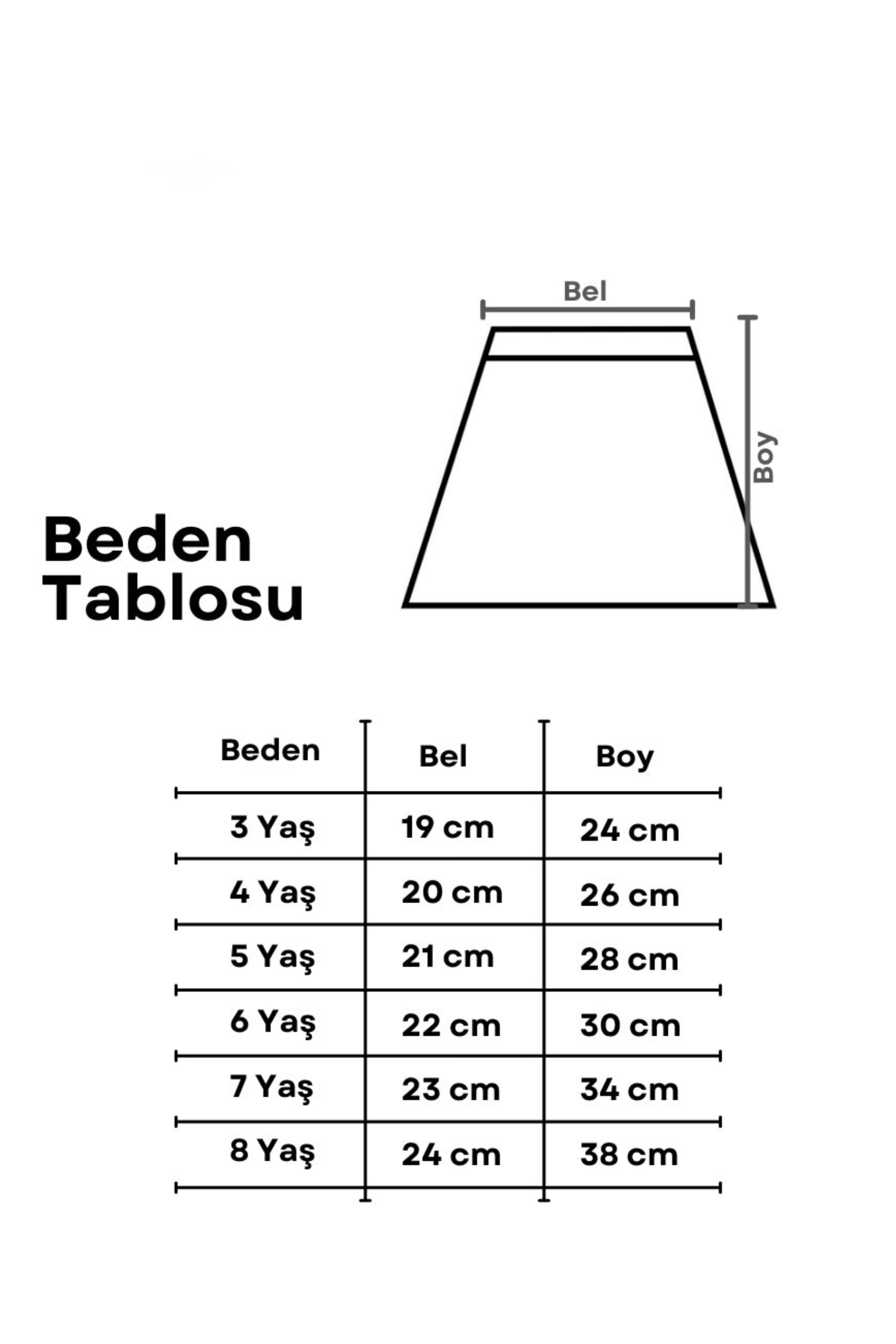 Çok Renkli Kelebek Aplikeli Kız Çocuk Tül Etek - Pauline