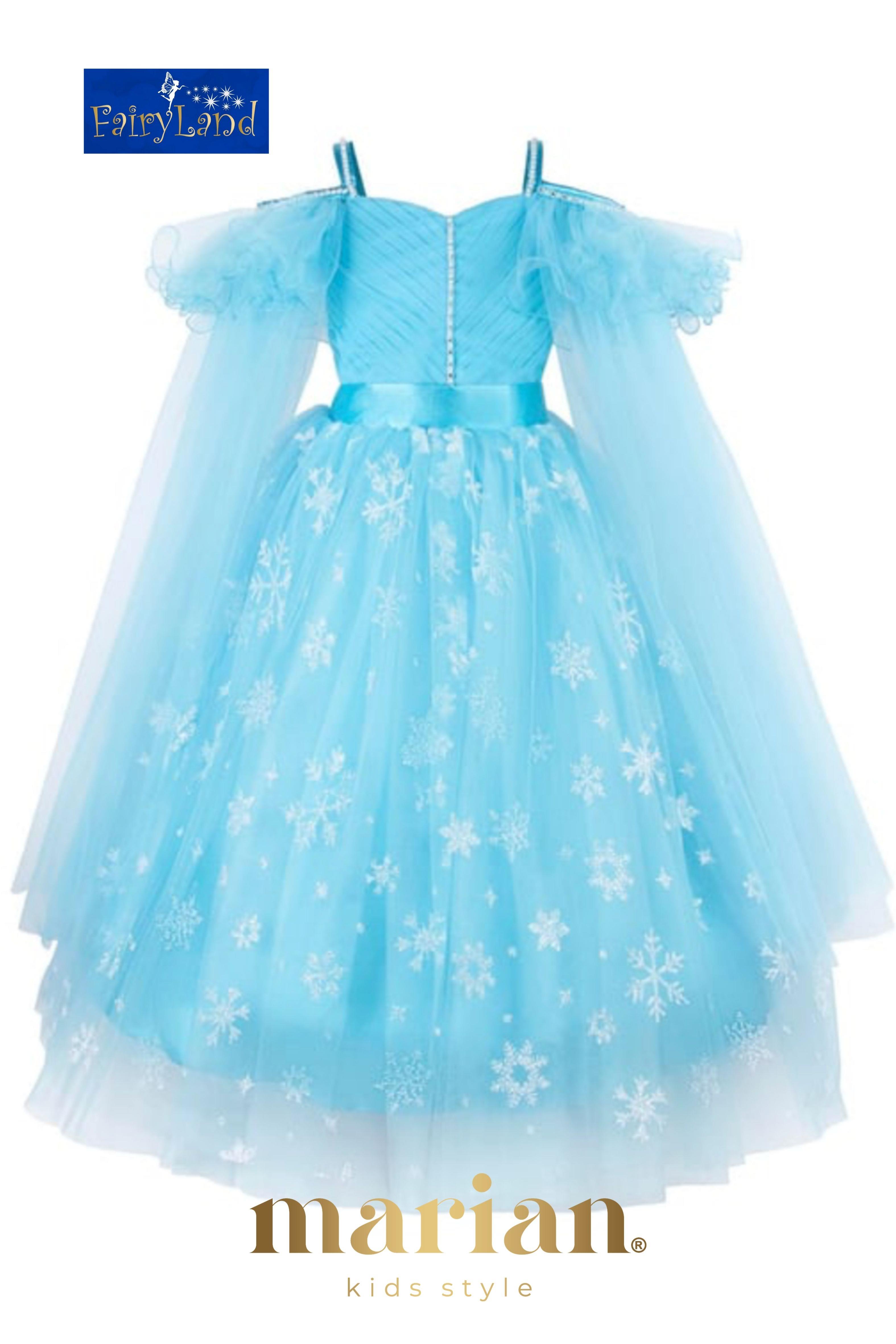 Fairyland Elsa Frozen Mavi Tüllü Kostüm