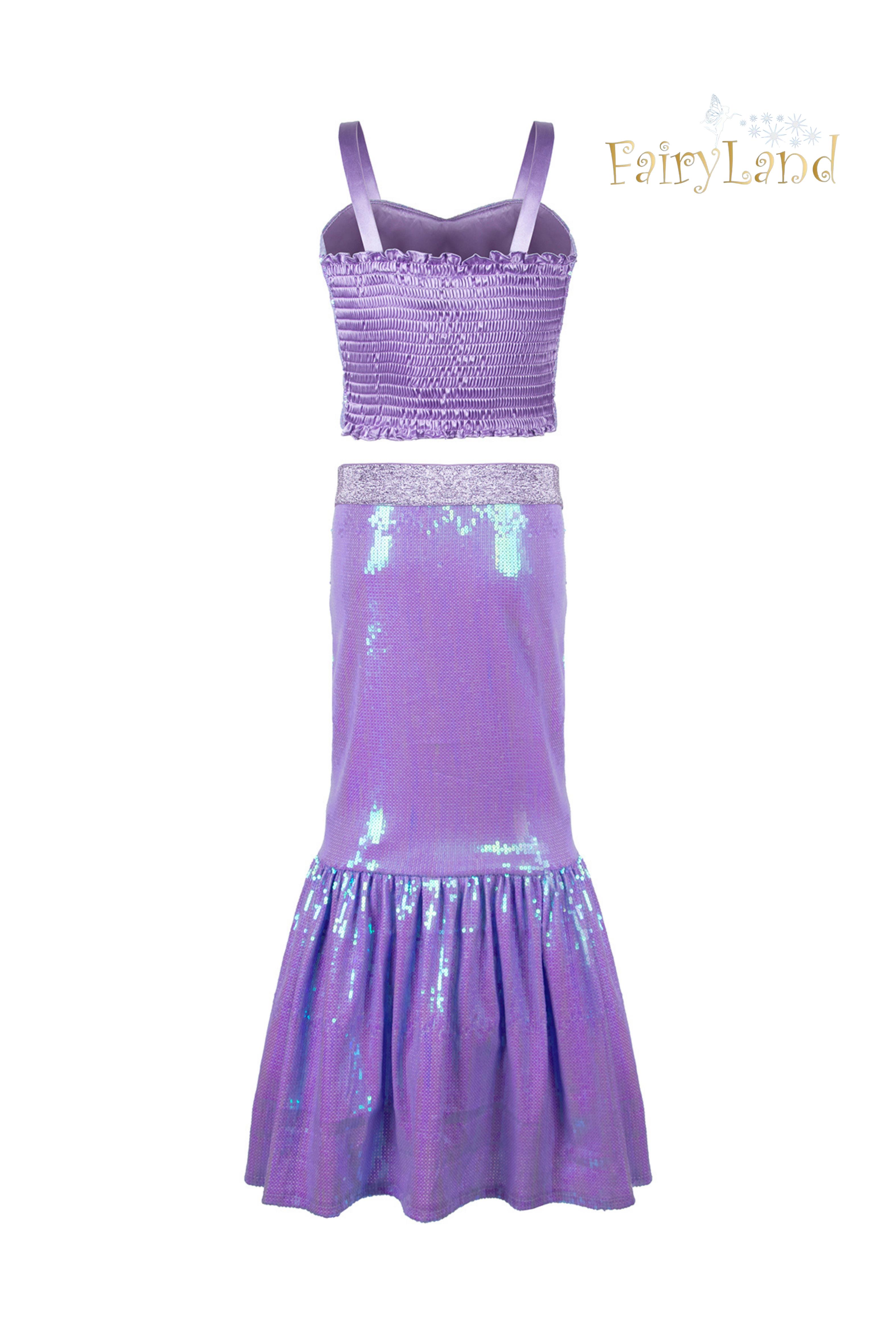 Fairyland Mermaid Kız Çocuk Kostüm - Lila