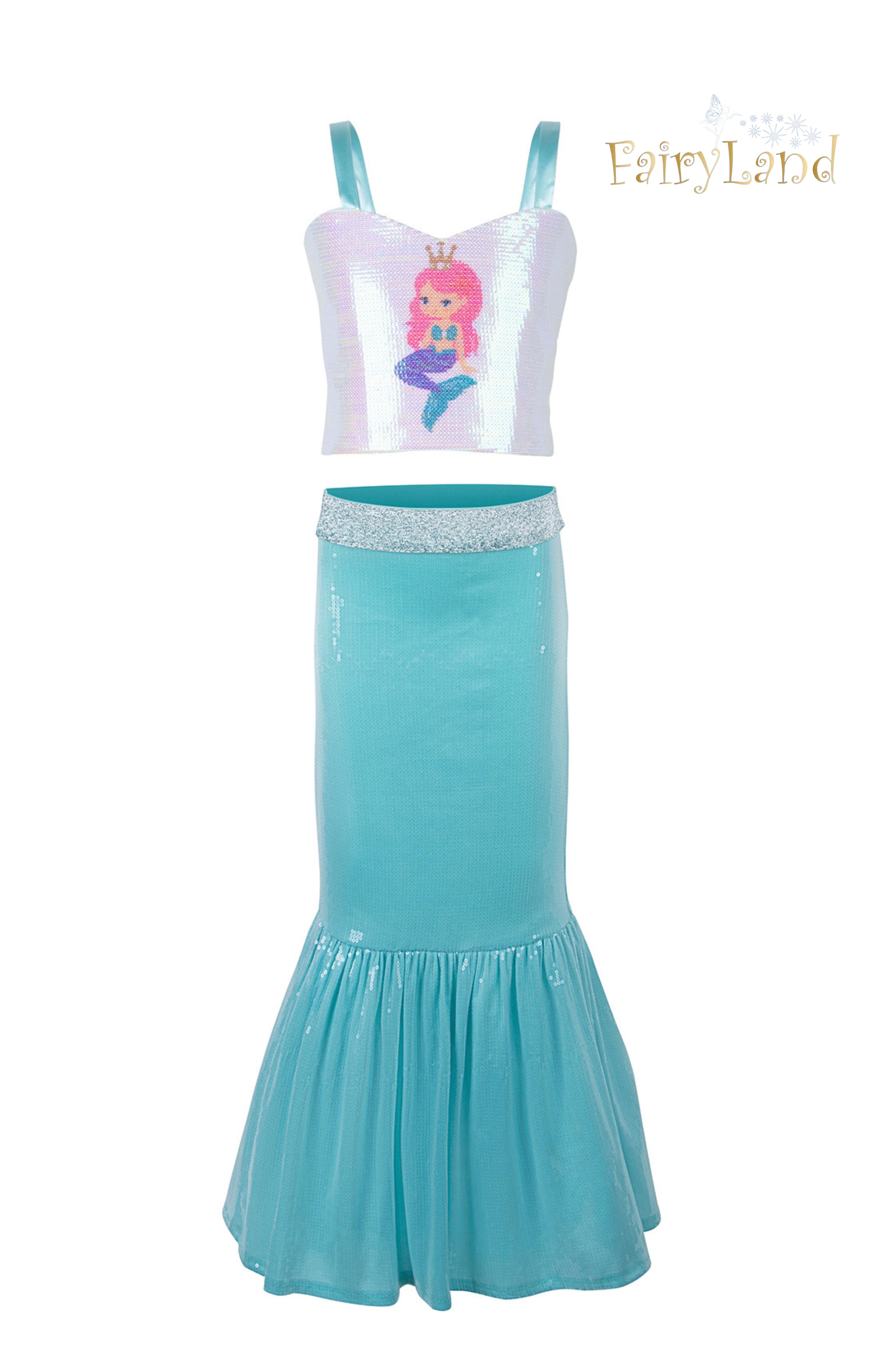 Fairyland Mermaid Kız Çocuk Kostüm - Mint