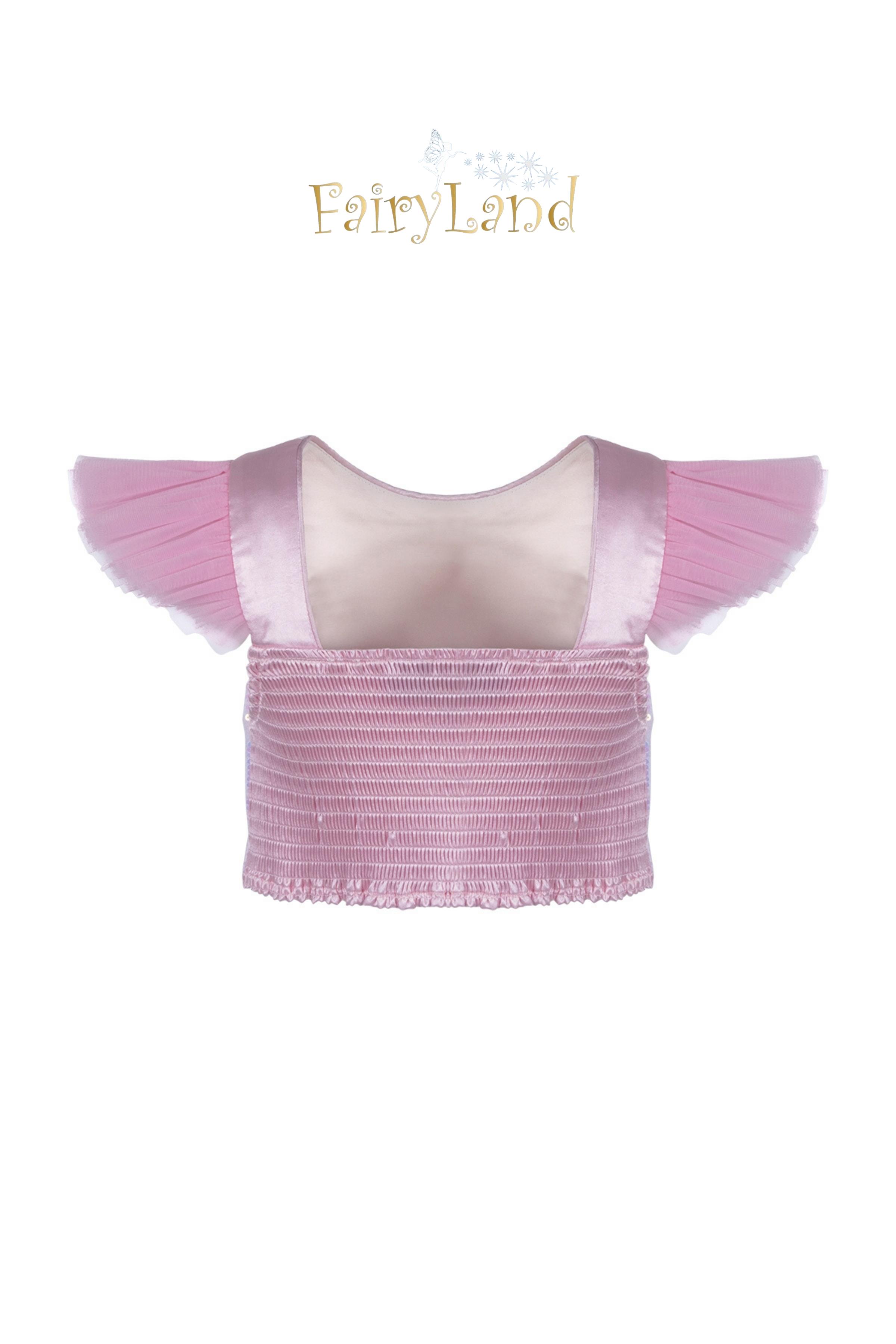Fairyland Pul Detaylı Pembe Crop Üst