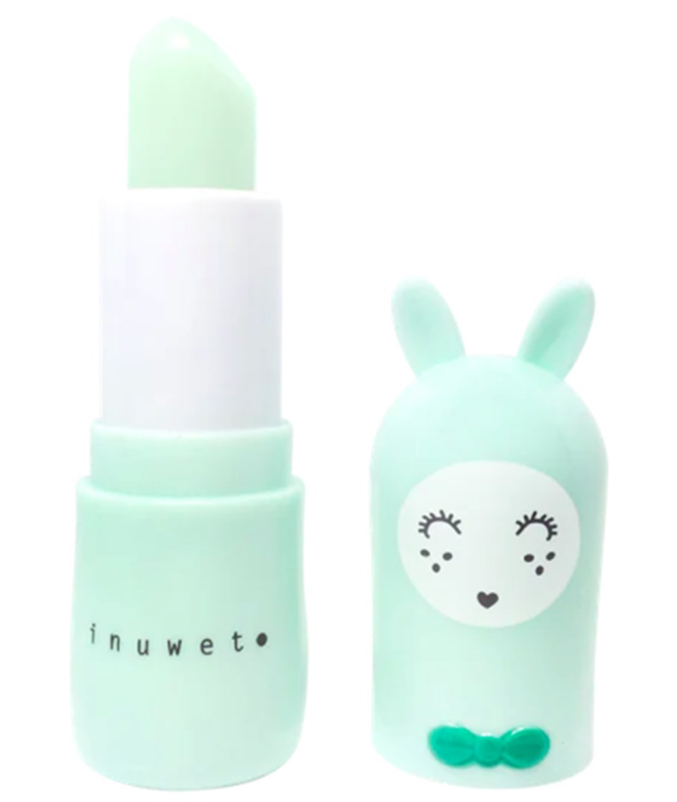INUWET BUNNY LIPBALM GREEN APPLE / AQUA