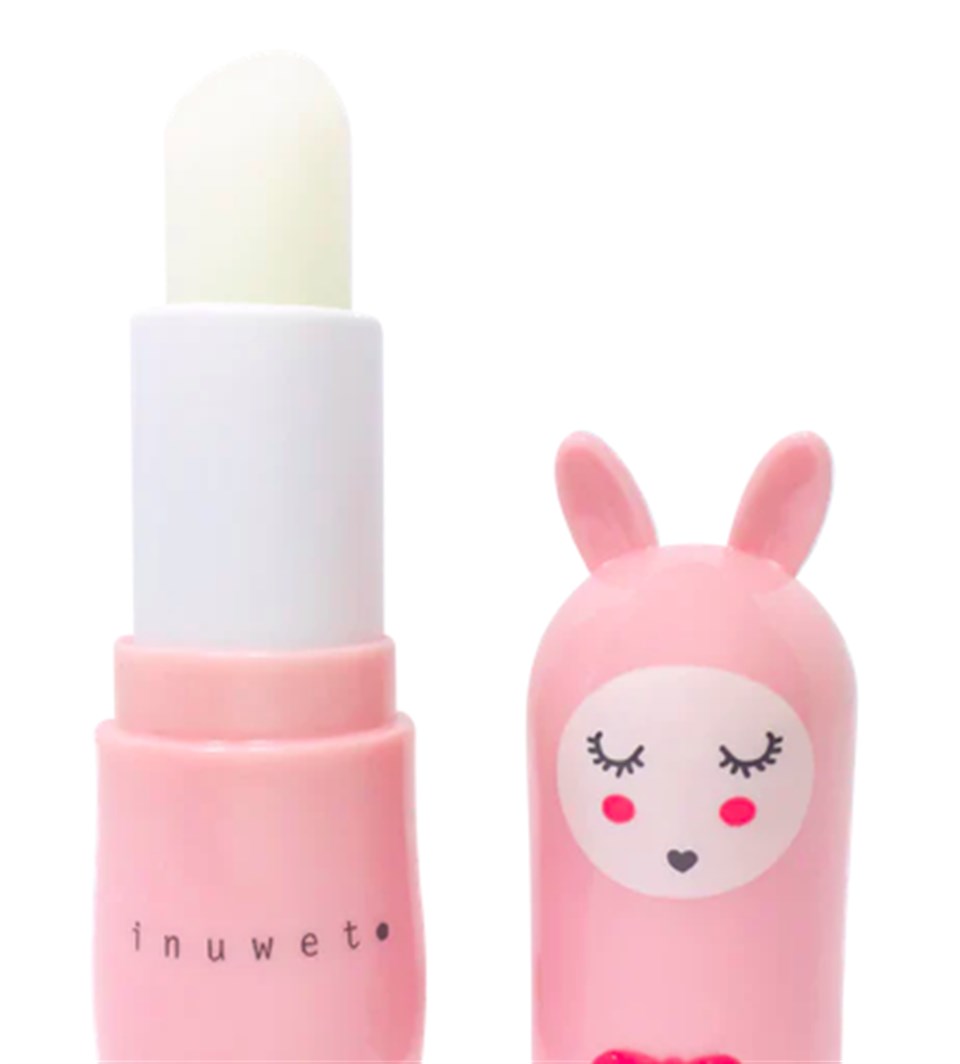INUWET BUNNY LIPBALM STRAWBERRY / PINK
