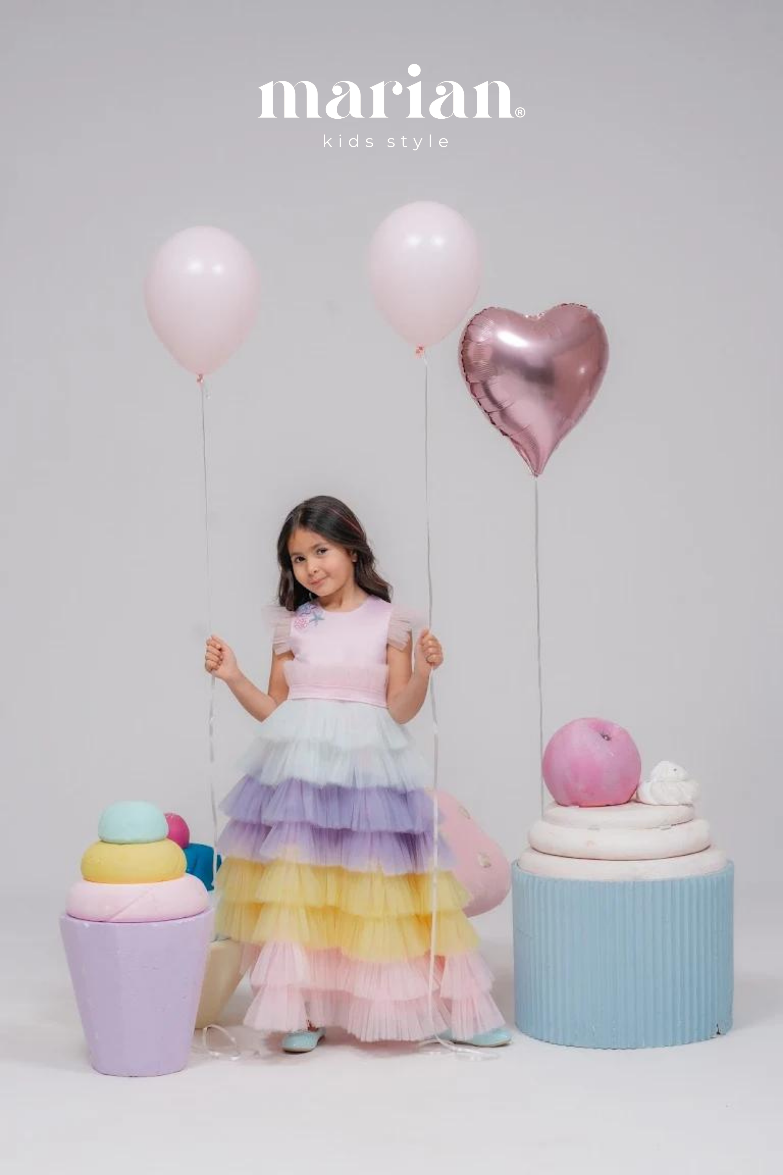 MARİAN - RAİNBOW DRESS - Özel Gün Elbise
