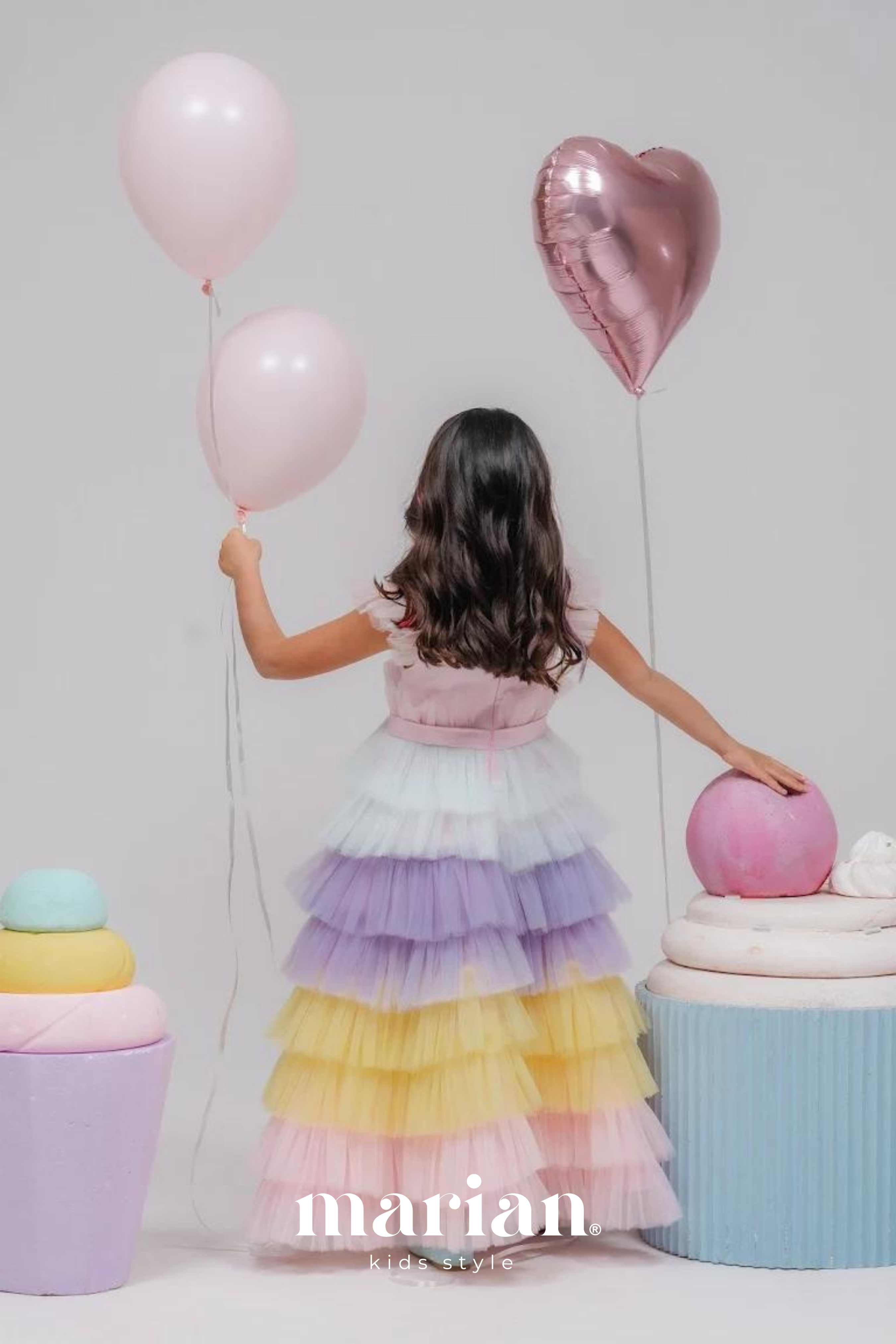 MARİAN - RAİNBOW DRESS - Özel Gün Elbise