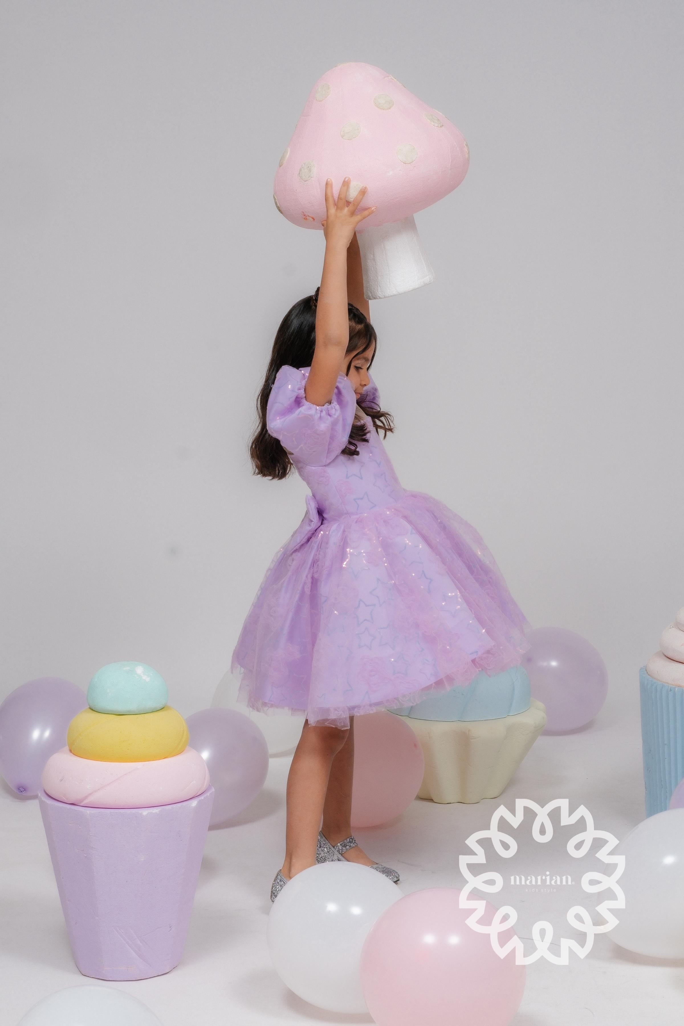 MARİAN STARLİT DRESS - Purple 