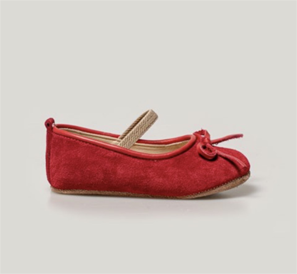Merli&Rose Kırmızı Süet Babet