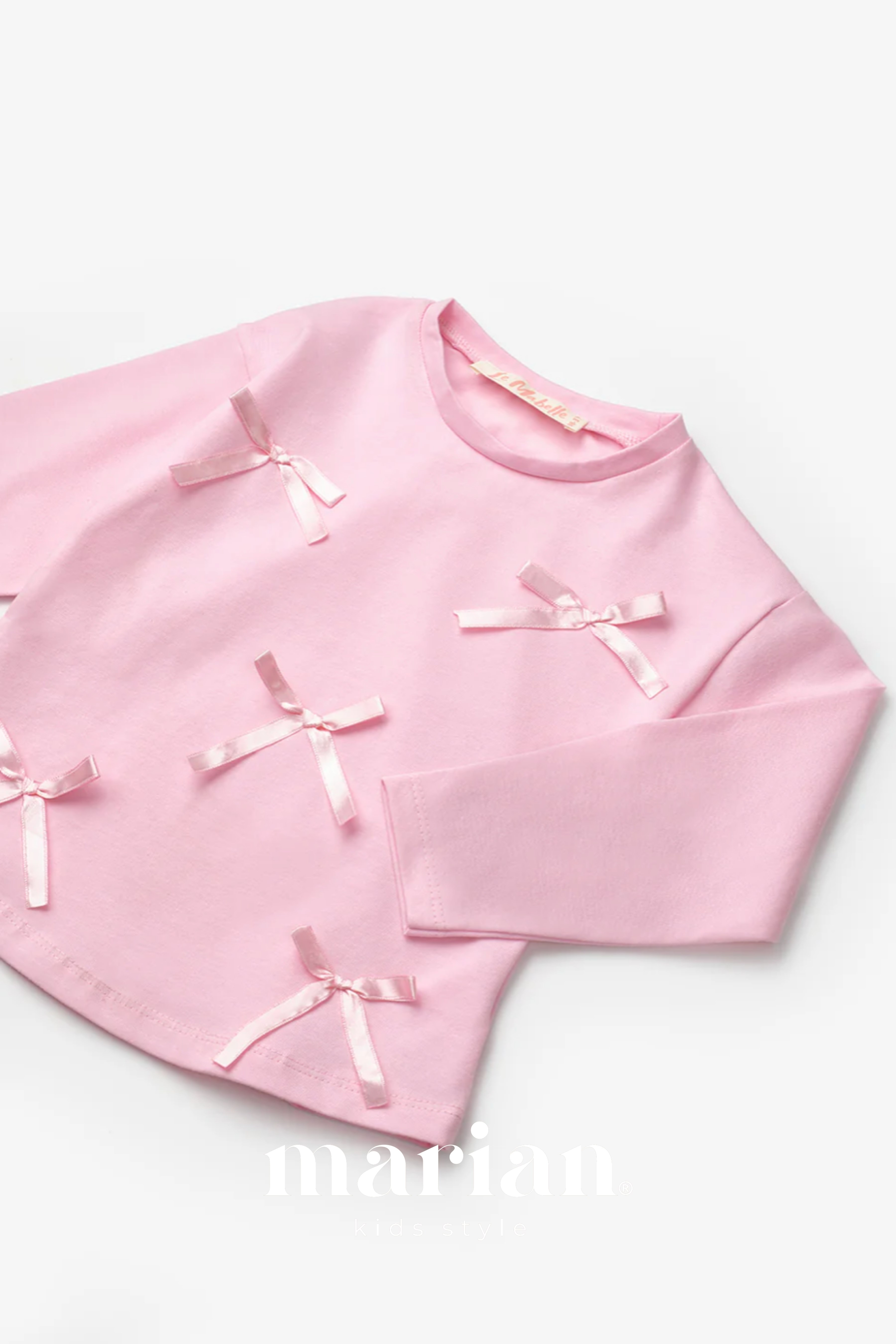 Pembe Fiyonklu Kız Çocuk Tişört