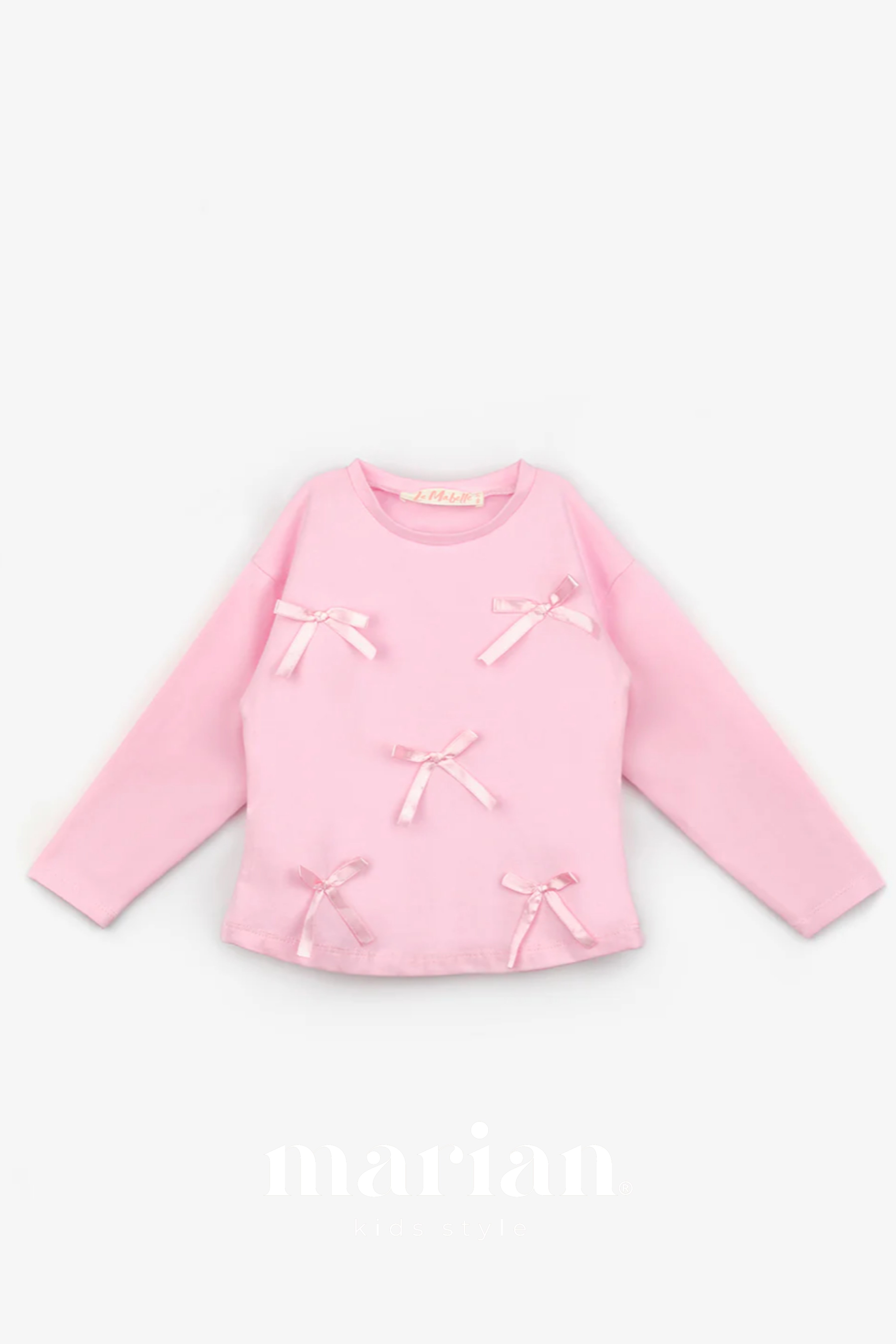 Pembe Fiyonklu Kız Çocuk Tişört