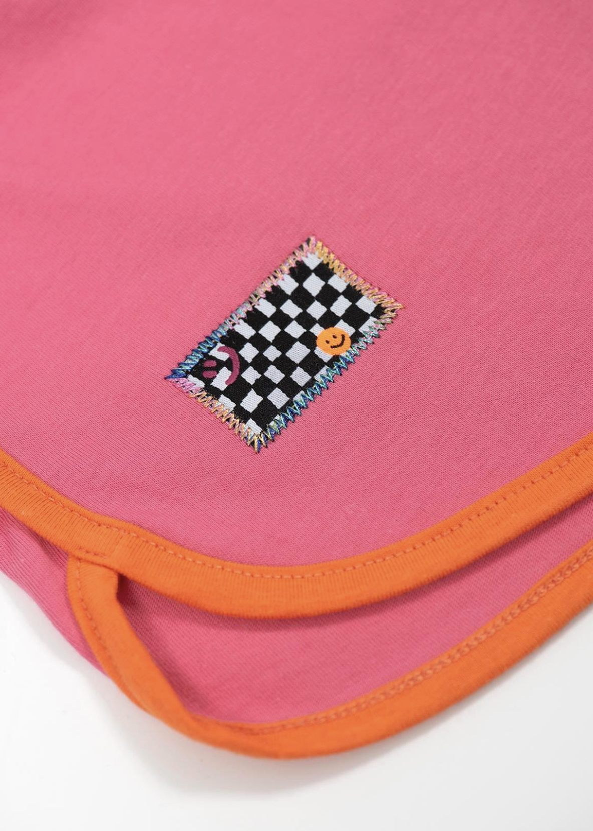 Retro Orange Striped Short - Pink (Pink Cord)