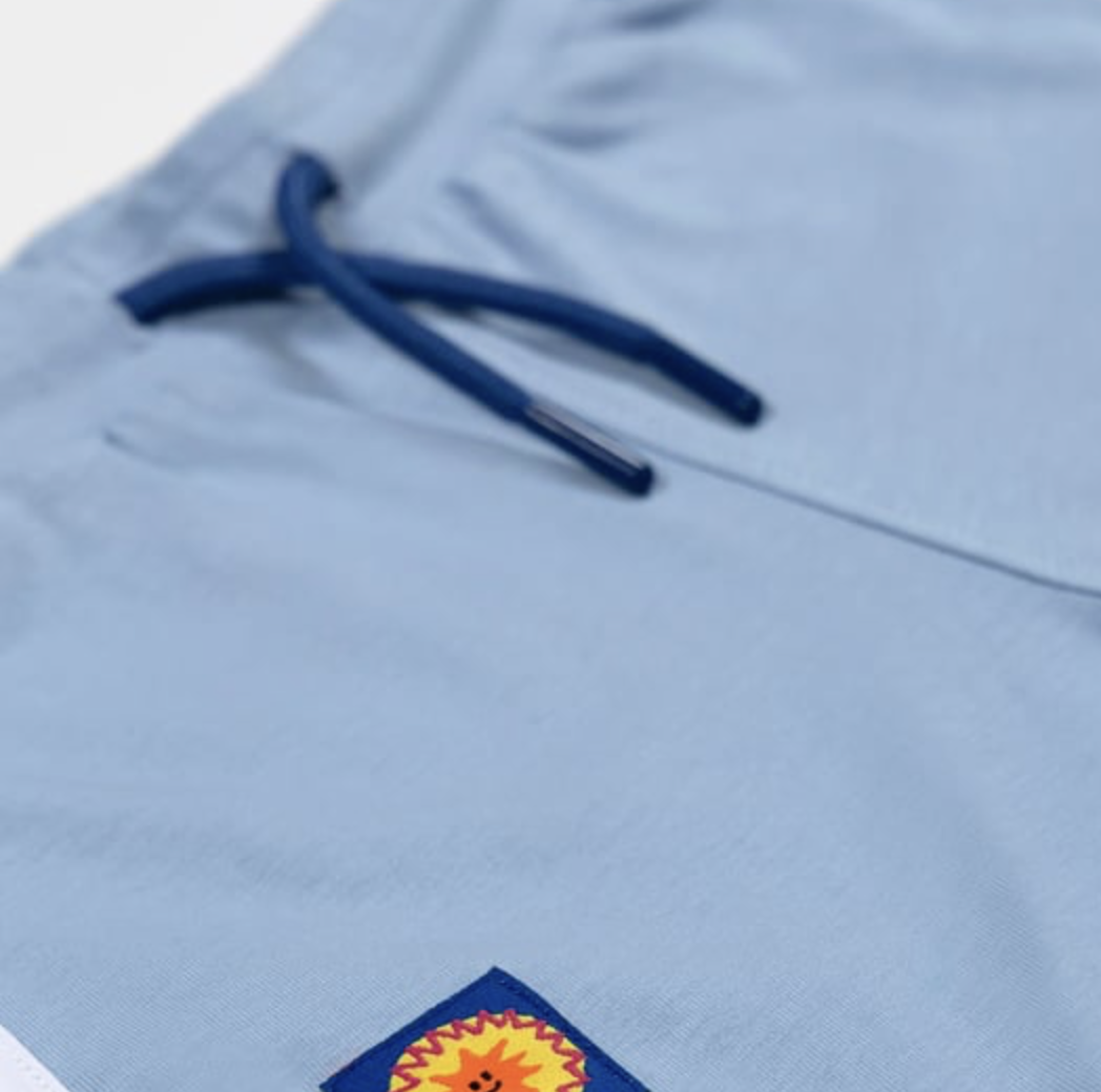 Retro Shorts - Blue with White Trim