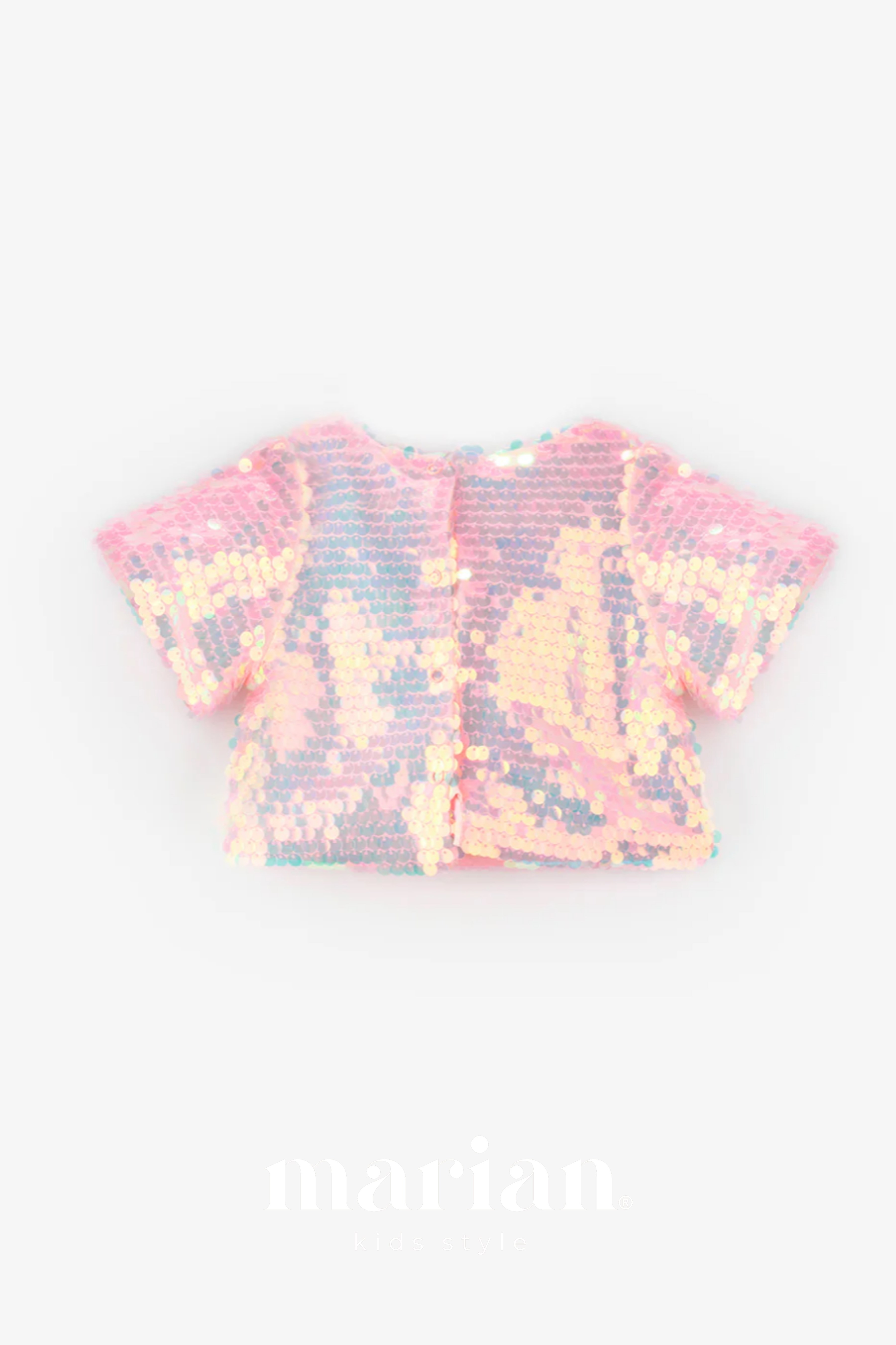 Somon Pullu Kız Çocuk Crop