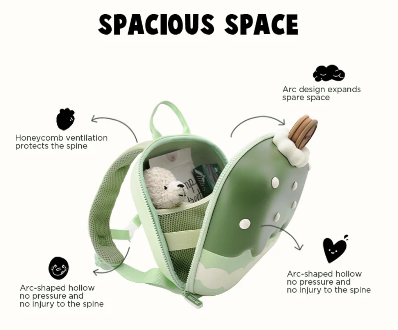 Zoyzoii® Dessert Series Backpack（Chocolate Ice Cream）